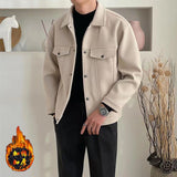 old money outfits men Woolen Coat Men's Autumn and Winter New Korean Style Trendy All-Match Casual Jacket Men's Top