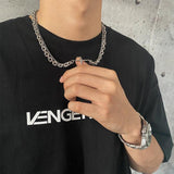 Ceekoo DOUBLE CHAIN CROSS NECKLACE