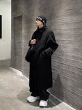 Ceekoo Oversize Stand Neck Long Coat WN9410