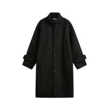 Ceekoo Oversize Stand Neck Long Coat WN9410