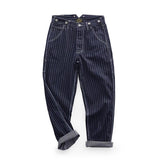 Ceekoo Men's Striped Loose  Jeans