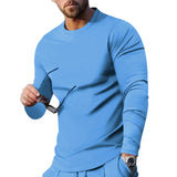 men fall outfit Men's Suit Spring and Autumn Loose round Neck Long Sleeve T Pants Two-Piece Casual Men's Sportswear