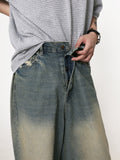 Ceekoo High Waist Loose Straight Casual Jeans