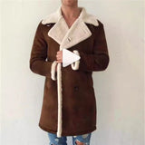 mens fall fashion New Winter Polar Fleece Composite Suede Men's Warm Jacket