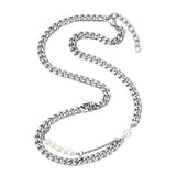 Ceekoo PEARL DOUBLE LAYER CHAIN NECKLACE