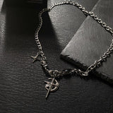 Ceekoo STAR CROSS PENDANT MULTI-CHAIN NECKLACE