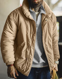 Ceekoo American Retro Thickened Cotton Coat Warm Cold-Proof Men's Jacket