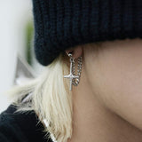 Ceekoo CROSS STAR PENDANT DANGLE EARRING