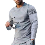 men fall outfit Men's Suit Spring and Autumn Loose round Neck Long Sleeve T Pants Two-Piece Casual Men's Sportswear