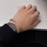 Ceekoo DOUBLE LAYER CROSS BRACELET