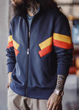 Ceekoo American Retro Contrast Color Sports Basketball Anti-Wrinkle Men's Jacket