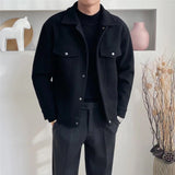 old money outfits men Woolen Coat Men's Autumn and Winter New Korean Style Trendy All-Match Casual Jacket Men's Top