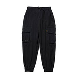 black men fashion urban National Fashion Functional Style Overalls Men's Autumn and Winter Loose Hip Hop Ins Ankle-Tied Harem Pants Cargo Pants Fashion