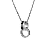 Ceekoo DOUBLE RING NECKLACE