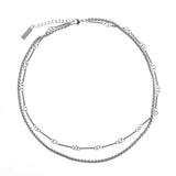 Ceekoo DOUBLE LAYER TENNIS CHAIN NECKLACE