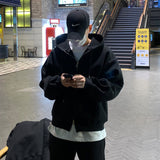 guys clothing styles Early Autumn Black Hooded Sweater Coat Men's Casual Pants Ankle-Tied Pants Suit Loose American Korean Style Dongdaemun