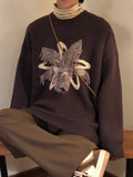 Ceekoo Tassel Flower Sweater