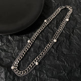 Ceekoo DOUBLE LAYER PEARL CHAIN NECKLACE