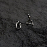 Ceekoo ABSTRACT HOOP STUD EARRING