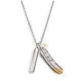 Ceekoo FEATHER PENDANT CHAIN NECKLACE