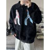 Ceekoo Rollin' Embroidered Mohair Sweater