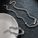 Ceekoo PEARL DOUBLE LAYER CHAIN NECKLACE