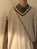 Ceekoo Vintage School Sleeveless Sweater