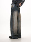 Ceekoo Loose Straight Wide-Leg Jeans