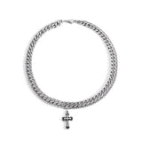 Ceekoo CROSS DOUBLE CHAIN NECKLACE