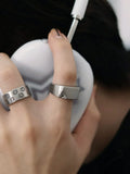 Ceekoo SILVER SQUARE RING