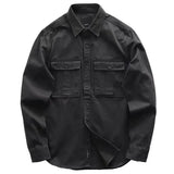 mens outfits Shirt Men's New Ins Versatile Casual Shirt Japanese Pure Cotton Loose American Retro Army Green Shirt Jacket