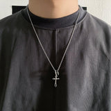 Ceekoo CROSS RING PENDANT NECKLACE