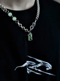 Ceekoo JADE GREEN PENDANT NECKLACE