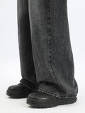 Ceekoo American Retro Simple Loose Old Jeans