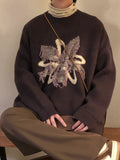 Ceekoo Tassel Flower Sweater