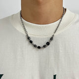 Ceekoo BLACK PENDANT CHAIN NECKLACE