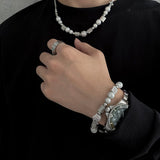 Ceekoo SKULL PEARL BRACELET