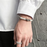 Ceekoo WHITE PEARL CHAIN BRACELET