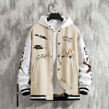 ropa de hombre Men's Baseball Jacket Spring and Autumn American High Street Pu Shuai Youth Men's Loose Casual Jacket Men