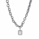 Ceekoo SQUARE PENDANT MULTI-CHAIN NECKLACE