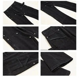 Ceekoo Overalls Black Straight Leg Jeans