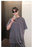 Ceekoo Oversized Round Neck Drape Short-sleeved T-shirt