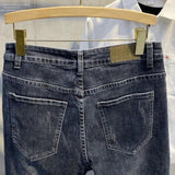 Ceekoo Retro Washed Slim Jeans