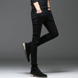 Ceekoo  Spring and Autumn New Men's Classic Fashion Black Straight Leg Jeans Men's Casual Slim Size High Quality Long Jeans 28-36