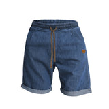 Ceekoo  -   New summer denim shorts men's solid elastics loose casual pants