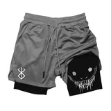 Ceekoo  -  Quick Dry Gym Beach Jogging Shorts Summer Outdoor Sportwear Men's Fitness Training Skinny Shorts Demon Print Shorts for Men