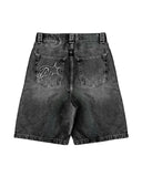 Ceekoo  -  Summer Denim Shorts American Retro Y2K Street Jeans Men's Goth Punk Shorts Casual Goth Harajuku Street Wear ins hot