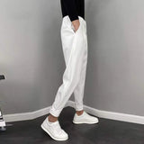 Ceekoo Temperament Spring Summer Thin Button Simplicity Pants Handsome Pockets Solid Color Zipper Fashion Casual Men's Clothing