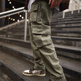 Ceekoo Men Street Apparel Cargo Brand Pants Hip Hop Sweatpants Fashion Pants Gyms Casual Jogging Pants Men's Fastener Pants