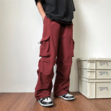 Ceekoo Summer Thin Pants Men Fashion Pocket Cargo Pants Men Japanese Streetwear Hip-hop Loose Straight Pants Mens Oversized Trousers